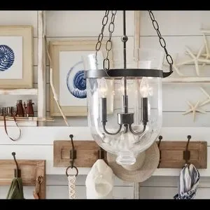 Pottery Barn Other Pottery Barn Hundi Metal Glass Urn Pendant Bronzeblack Finish 3 Lights Poshmark